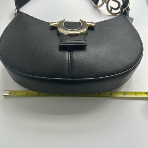 NWT Horseshoe Crescent Purse by True Religion Brand Jean. Shoulder bag. Black. - Picture 8 of 16